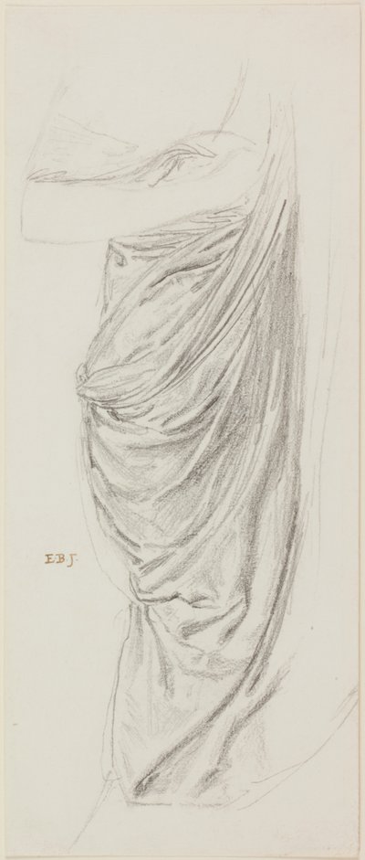 Studie von Draperien für Theseus und Ariadne von Edward Burne Jones